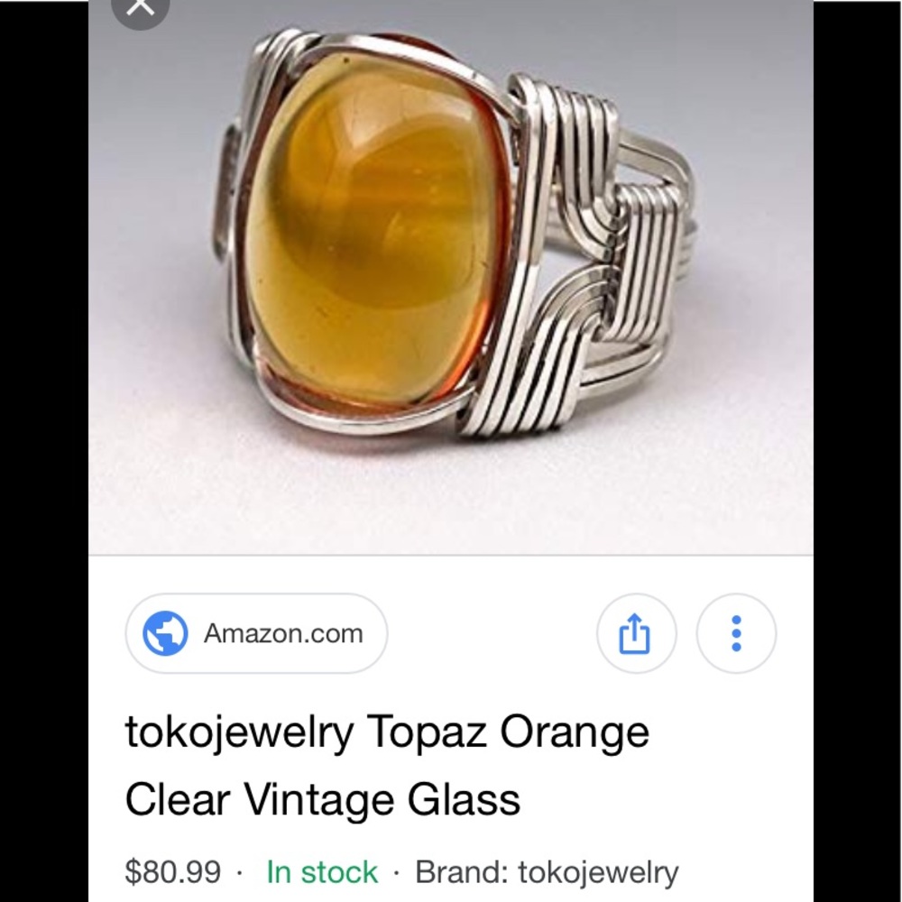 Wire Wrap Jade Ring - image 3